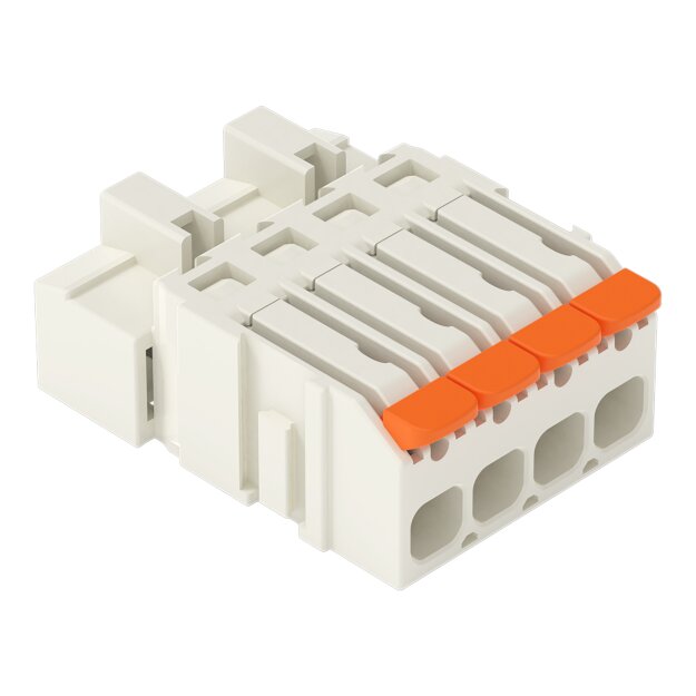 Wago 2721-1604/000-041 1-Leiter-Stiftleiste Hebel Push-in CAGE CLAMP® Lichtgrau