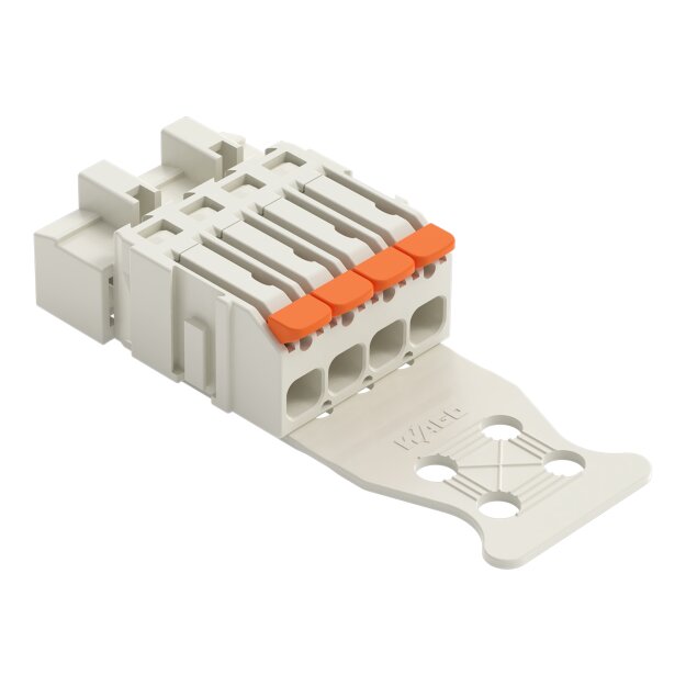 Wago 2721-1604/334-000 1-Leiter-Stiftleiste Hebel Push-in CAGE CLAMP® Lichtgrau
