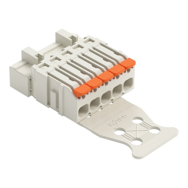 Wago 2721-1605/334-000 1-Leiter-Stiftleiste Hebel Push-in CAGE CLAMP® Lichtgrau