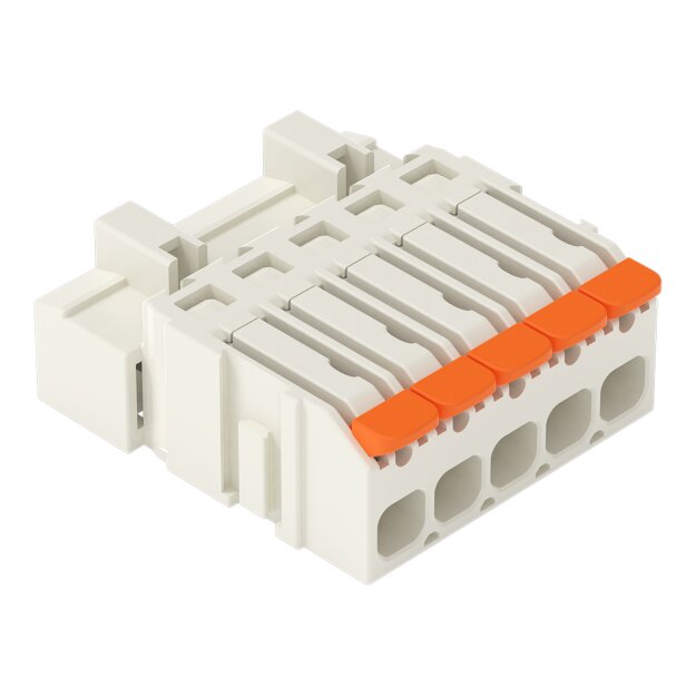 Wago 2721-1605/000-040 1-Leiter-Stiftleiste Hebel Push-in CAGE CLAMP® Lichtgrau