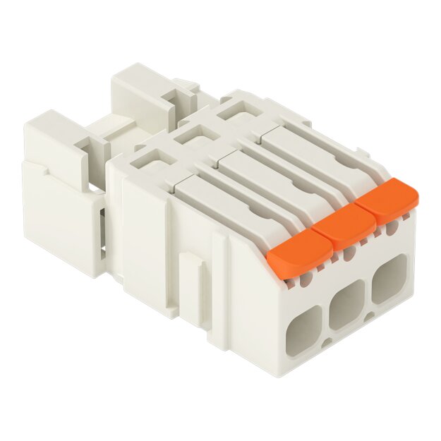 Wago 2721-1603/000-043 1-Leiter-Stiftleiste Hebel Push-in CAGE CLAMP® Lichtgrau