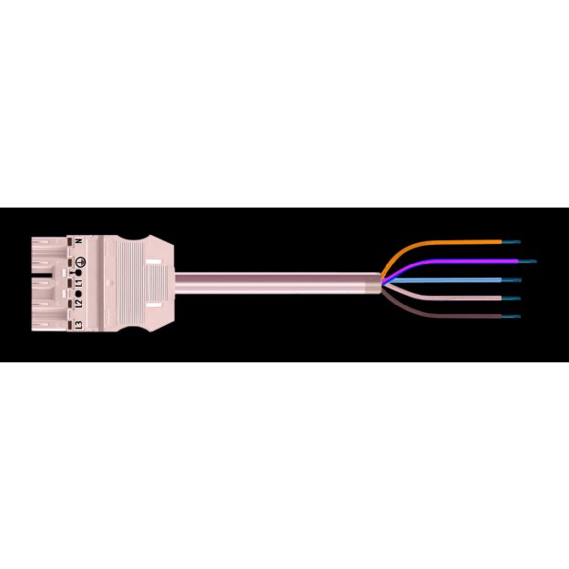 Wago 771-9995/217-1101 konfektionierte Anschlussleitung Eca Stecker/offenes Ende Schwarz