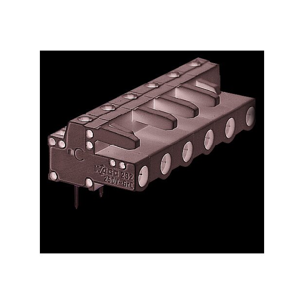 Wago 232-835/045-000 THT-Federleiste abgewinkelt Rastermaß 7,5 mm Grau