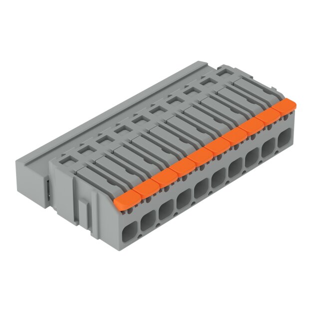 Wago 2231-1610 1-Leiter-Stiftleiste Hebel Push-in CAGE CLAMP® Grau