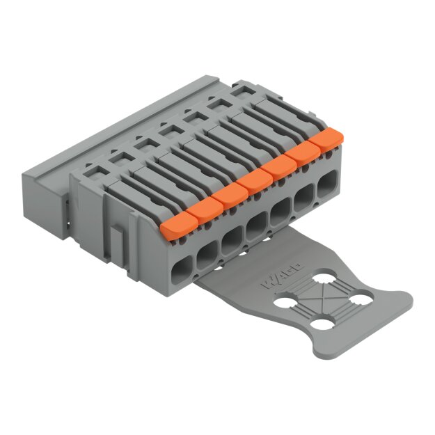 Wago 2231-1607/334-000 1-Leiter-Stiftleiste Hebel Push-in CAGE CLAMP® Grau