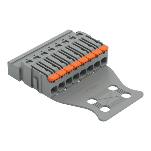 Wago 2231-1608/335-000 1-Leiter-Stiftleiste Hebel Push-in CAGE CLAMP® Grau