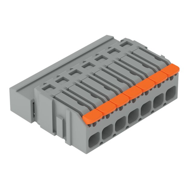Wago 2231-1607/000-044 1-Leiter-Stiftleiste Hebel Push-in CAGE CLAMP® Grau