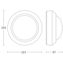 Steinel IS 360-3 Bewegungsmelder Passiv Infrarot Aufputz IP54 360° Reichweite max: Ø 24 m (452 m²) Schwarz