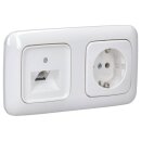 Busch-Jaeger Reflex SI Set: 1x RKB RJ45 Netzwerkdose mit...