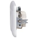 Busch-Jaeger Reflex SI Set: 1x RKB RJ45 Netzwerkdose mit Zentralscheibe + 1x 20 EUC-214 SCHUKO® Steckdosen-Einsatz + 1x 2512-214 2-fach Rahmen Alpinweiß