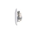 Busch-Jaeger Reflex SI Set: 1x RKB Netzwerkdose flex 136104030 mit Zentralscheibe + 2x 20 EUC-214 SCHUKO® Steckdosen-Einsatz + 1x 2513-214 3-fach Rahmen Alpinweiß