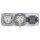 Busch-Jaeger Reflex SI Set: 1x RKB NetzwerkAnschlussdose UAE-Cat.6A iso-8/8 Up mit Zentralscheibe 2-fach + 2x 20 EUC-214 Steckdose + 1x 2513-214 3-fach Rahmen
