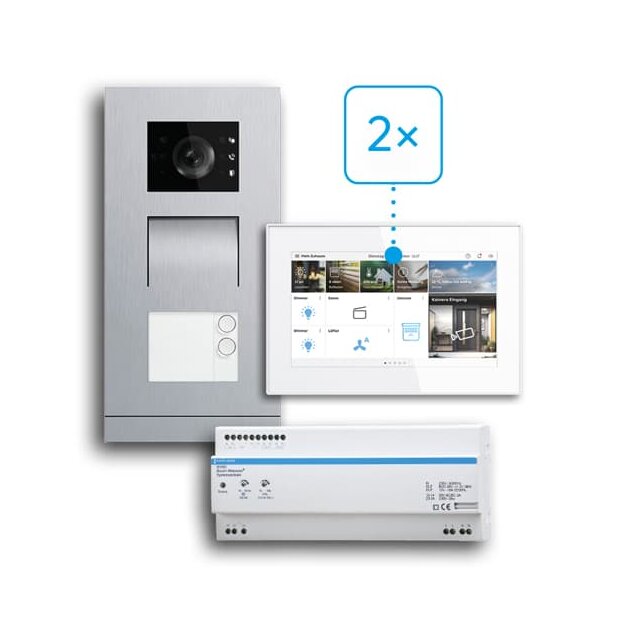 Busch-Jaeger 83-2FHA/SET Zweifamilienhaus-Set Video Advanced Welcome 2-Draht Unterputz 2CKA008300A1462
