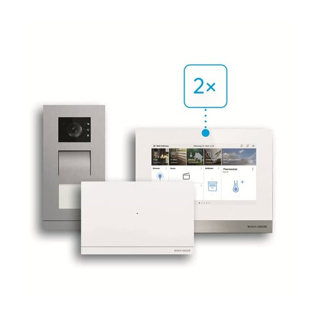 Busch-Jaeger H8-2FHA/SET Zweifamilienhaus-Set Video Advanced Welcome IP Unterputz 2CKA008300A1456