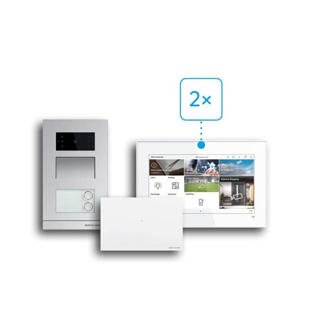 Busch-Jaeger H8-2FHB/SET Zweifamilienhaus-Set Video Basic Welcome IP Aufputz 2CKA008300A1455