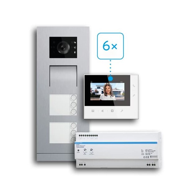 Busch-Jaeger 83-6FHVideo/SET 6-Parteienhaus-Set Video Welcome 2-Draht Aufputz 2CKA008300A1466