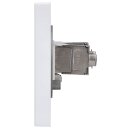 RKB Netzwerkdose Cat.6A 10 Gbit/s Komplett-Set mit 2x Keystone-Modul TAE Weiß