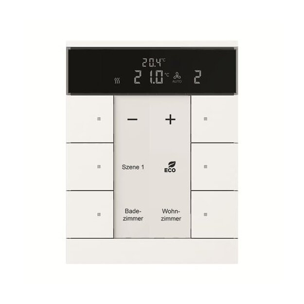 B-WARE Busch-Jaeger SBR/U6.0.11-884 HVAC-Gerät 6-fach Bedienelement studioweiß matt 2CKA006330A0039