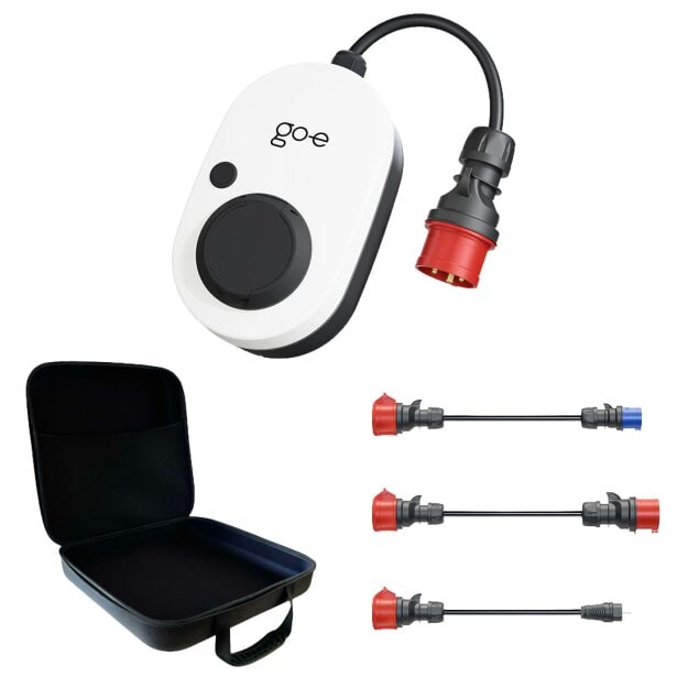 go-e Charger Gemini flex Set - 11 kW mobile Wallbox inkl. Haushaltsstecker Set und Transporttasche