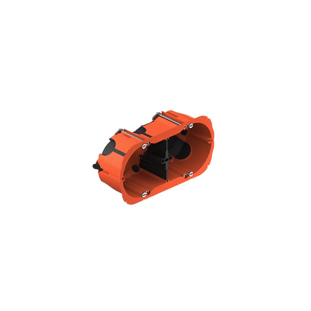 B-WARE Kaiser 5022 Hohlwand O-range ECON® 2-Fach für Rohre M16-M25 mit Trennsteg mit Geräteschrauben Ø 68/67 mm