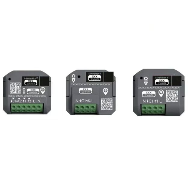 Busch-Jaeger free@home Komfort-Set: 62851 U-WL Dimmaktor 1-fach + 62831-U-WL Jalousieaktor +  62811-U-WL Schaltaktor