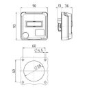 Mennekes 4580 Anbaudose Cepex 16A2p+PE 230V IP54
