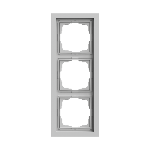 Gira 0213765 Abdeckrahmen 3f flach Gira F200 Grau matt