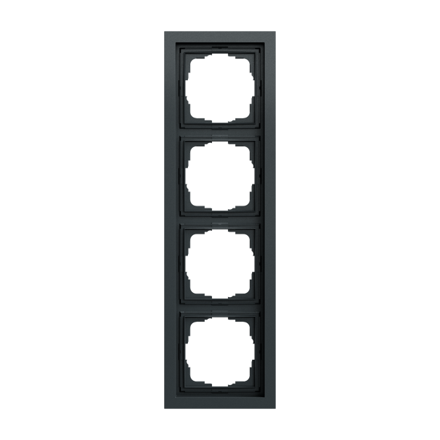 Gira 0214735 Abdeckrahmen 4f flach Gira F200 Anthrazit