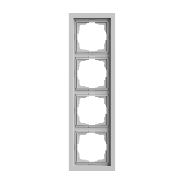 Gira 0214765 Abdeckrahmen 4f flach Gira F200 Grau matt