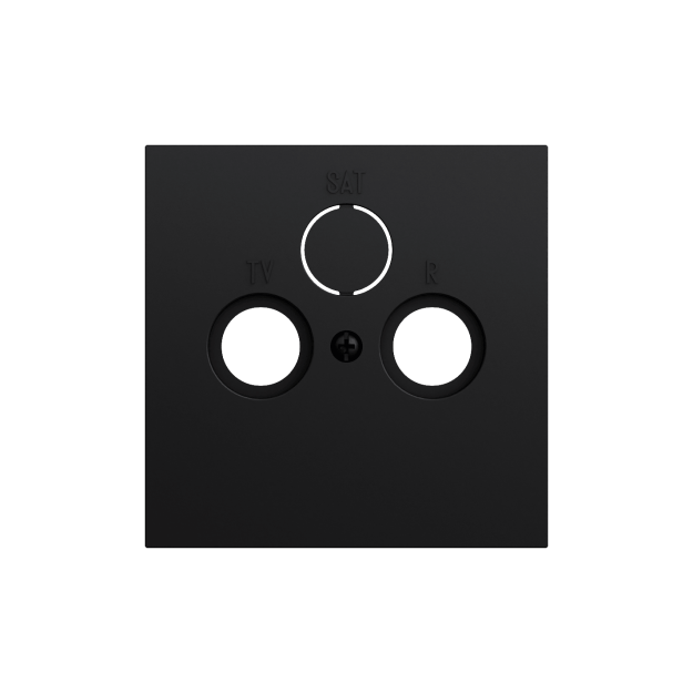 Gira 086974 Abdeckung Koaxial-AntennenSteckdose System 70 Schwarz matt