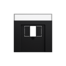 Gira 087674 Abdeckung BSF TAE USB System 70 Schwarz matt