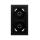 Gira 106274 AP-Gehäuse 2f + Rahmen Gira F200 Schwarz matt