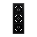 Gira 106374 AP-Gehäuse 3f + Rahmen Gira F200 Schwarz...