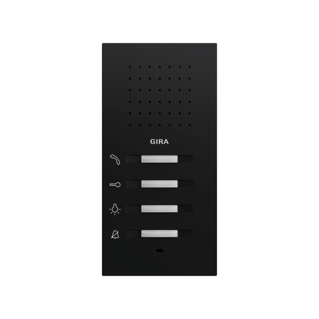 Gira 125074 Wohnungsstation AP System 70 Schwarz matt