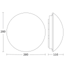 Steinel RS 10 S WS Sensor-Innenleuchte 280 x 110 mm