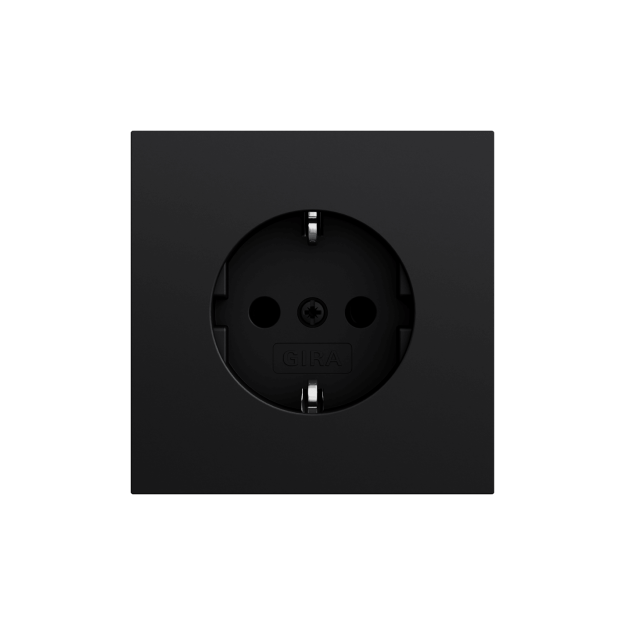 Gira 418874 SCHUKO-Steckdose System 70 Schwarz matt