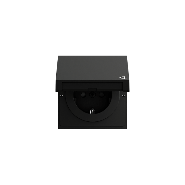 Gira 441474 SCHUKO-Steckdose KD + SP System 70 Schwarz matt