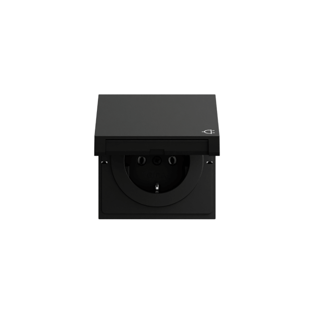 Gira 445474 SCHUKO-Steckdose KD System 70 Schwarz matt
