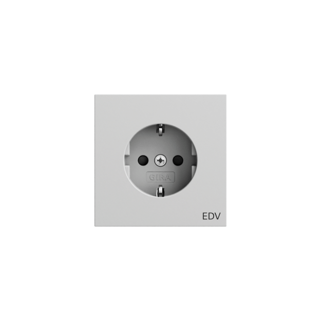 Gira 446176 SCHUKO-Steckdose Aufdruck EDV + SP System 70 Grau matt