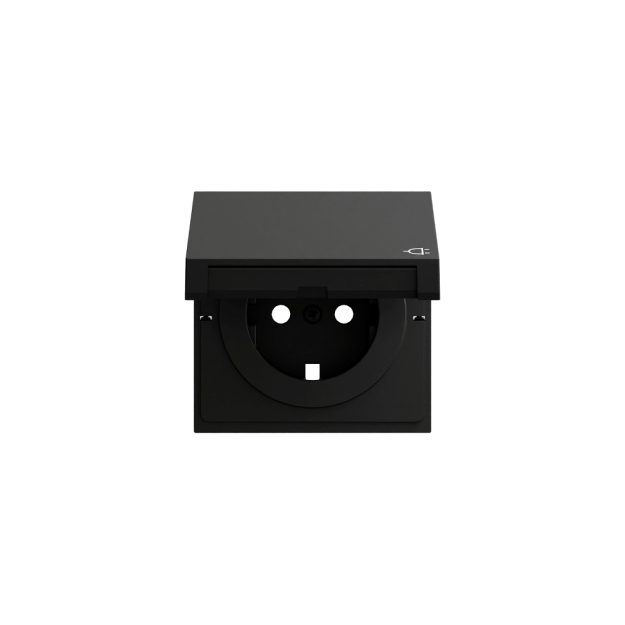 Gira 492274 Abdeckung SCHUKO-Steckdose KD System 70 Schwarz matt