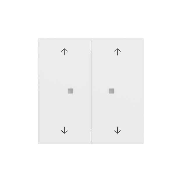 Gira 517472 Taster Wippe 2f Pfeile OneKNX System 70 Reinweiß matt