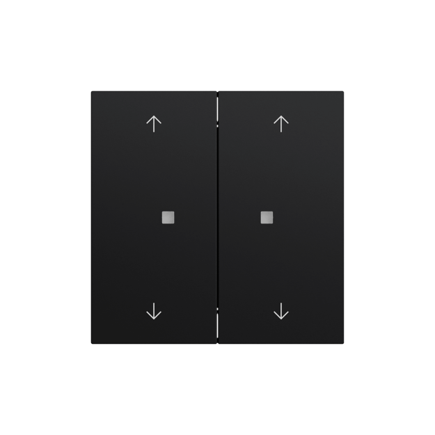 Gira 517474 Taster Wippe 2f Pfeile OneKNX System 70 Schwarz matt