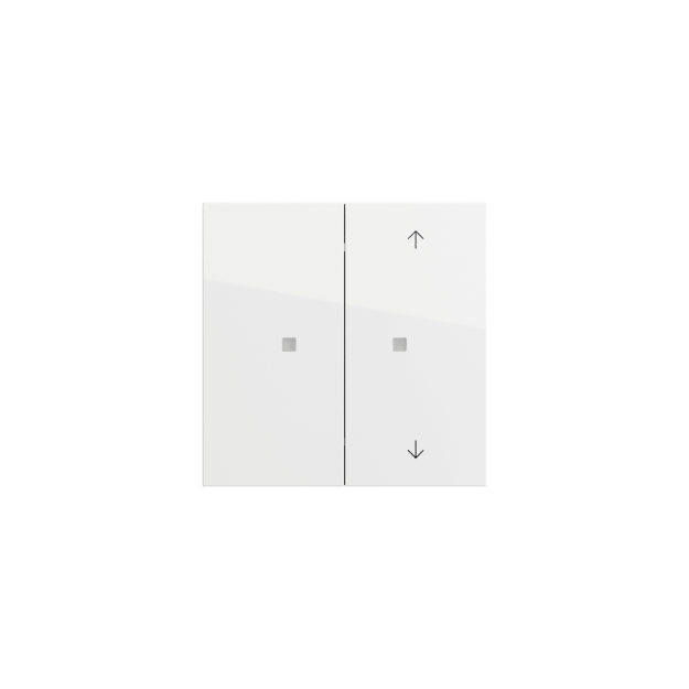 Gira 517570 Taster Wippe 2f unbedruckt/Pfeile OneKNX System 70 Reinweiß