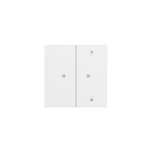 Gira 517572 Taster Wippe 2f unbedruckt/Pfeile OneKNX System 70 Reinweiß matt