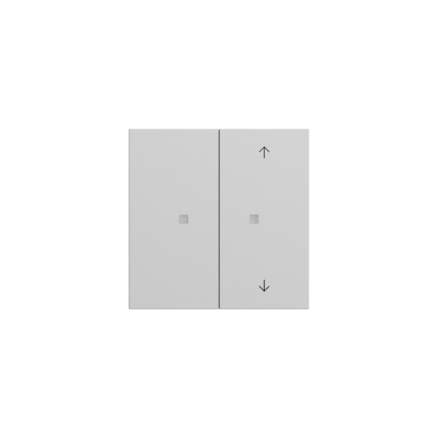 Gira 517576 Taster Wippe 2f unbedruckt/Pfeile OneKNX System 70 Grau matt