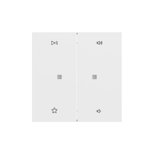 Gira 538472 Wippe 2f Audiostrg System 70 Reinweiß matt