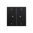 Gira 538474 Wippe 2f Audiostrg System 70 Schwarz matt