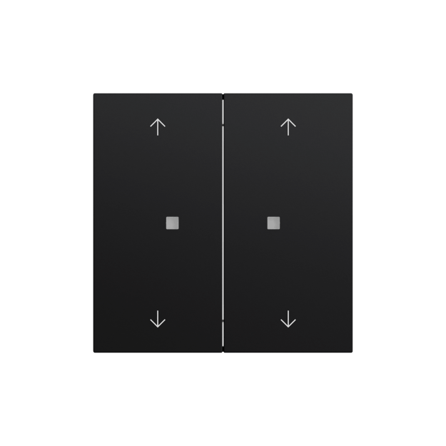 Gira 538674 Wippe 2f Pfeile Kontrollfenster System 70 Schwarz matt