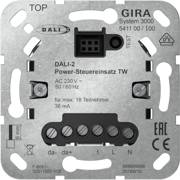 Gira 541100 S3000 DALI-2 Power-Steuereins. TW Einsatz