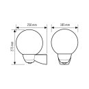 ESYLUX EL10026102 Automatikleuchte mit Blasenglas und...